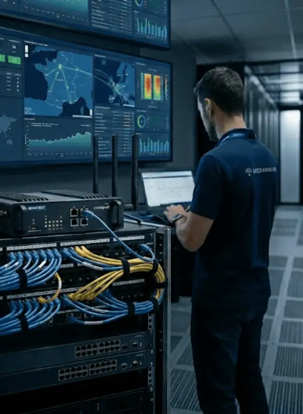 Infrastructure réseau MVNO haute disponibilité Stelogy conçue par Median